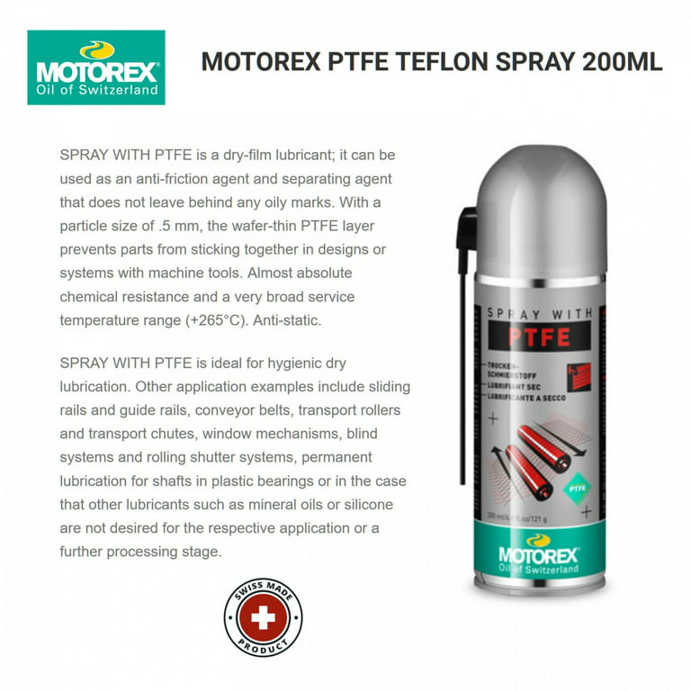 Motorex Dry PTFE Spray 200ml, Silver