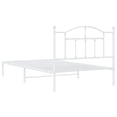 thumbnail image 5 of vidaXL Metal Bed Frame with Headboard White 100x200 cm, 5 of 5