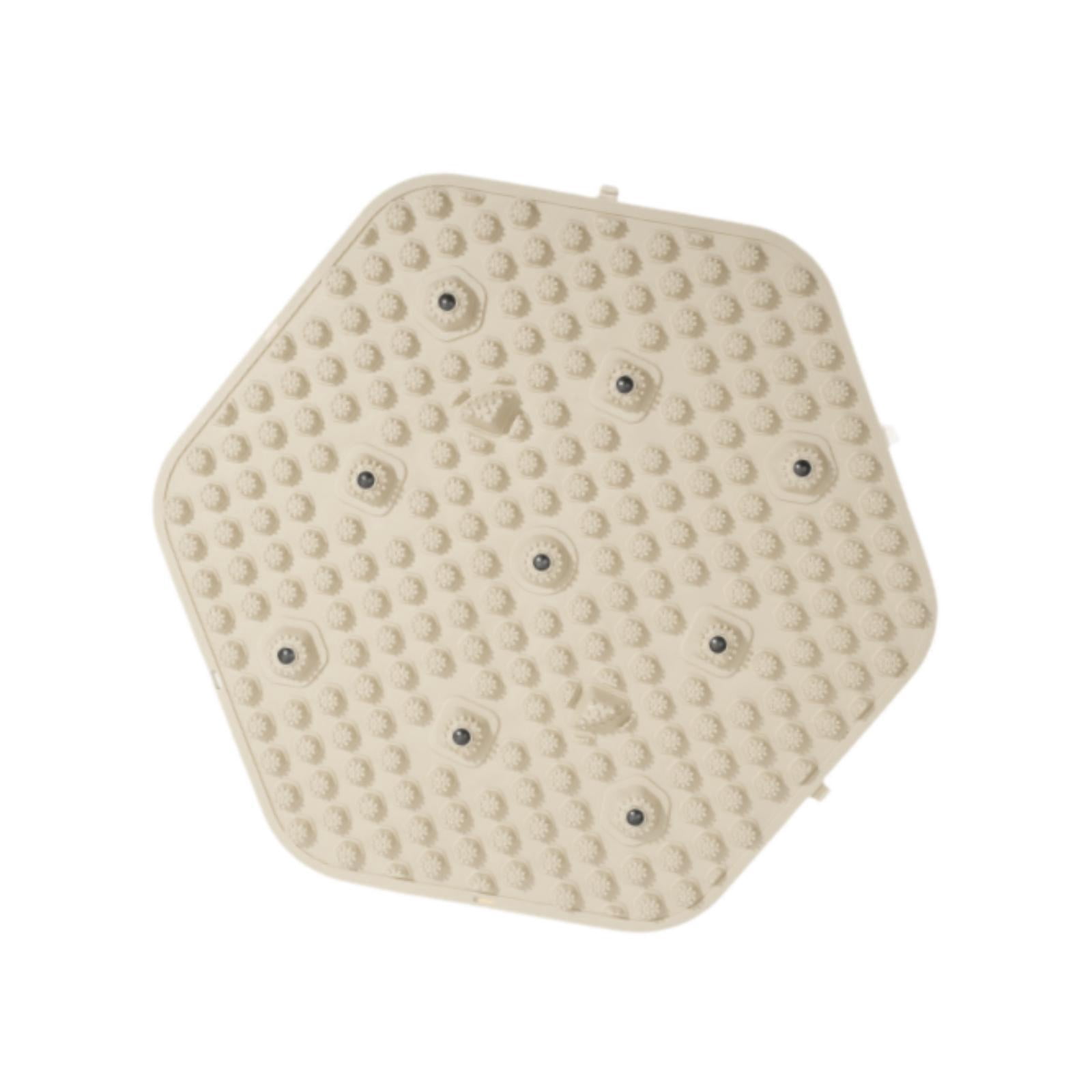 Serenable Foot Massager Mat Massage Pad Portable Relaxing Folding Foot Press Pad for Bedroom Gym Office Dorm Household white