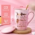 thumbnail image 2 of Taza de café ALBISS con estampado dorado de mármol rosa, 400 ml, con tapa y cuchara, 2 of 6
