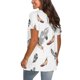 thumbnail image 4 of Puntoco Moda Mujer Verano Cuello En V Manga Corta Estampado Casual Camiseta Blusa Puntoco Puntoco-5206, 4 of 6