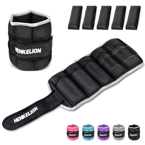 Pesas de tobillo Henkelion, 1 par, 10 kg, ajustables para mujeres y hombres