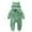 Green, variant on Newborn Winter Romper Fleece Hooded Jumpsuit Snowsuit Warm Outfits Zipper Outwear for Infant 0-12M(Red,0-3 Months)