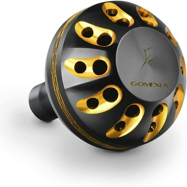 GOMEXUS Power Knob Compatible for Shimano Stradic CI4 Sahara FI Daiwa Ballistic LT Exceler LT Spinning Reel Handle Replacement Direct Fitment Metal