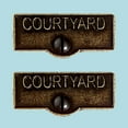 thumbnail image 2 of 2 Switch Plate Tags COURTYARD Name Signs Labels Cast Brass Traditional Engraved Wall Light Switch Cover Labels | Renovators Supply, 2 of 2