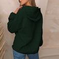 thumbnail image 3 of Yokua Women Quilted Hoodies Casual Long Sleeve Sweatshirts Trendy Lightweight Pullover Tops with Pocket Comfy Fall Clothes, 3 of 7