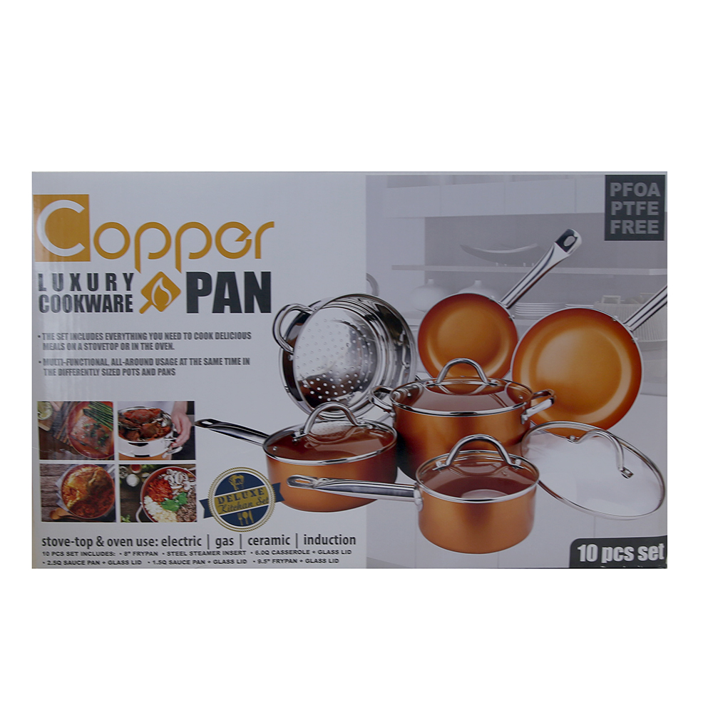 Copper Pan Reviews >> Copper Pan 10 Pc Set Luxury Cookware Walmart Com Copper Pan Reviews >> Copper Pan 10 Pc Set Luxury Cookware Walmart Com