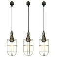 thumbnail image 1 of Kiven H-Type Track Lighting, 3-Light Industrial Halo Track Pendant Light, Steampunk Style Track Light Pedant for Bedroom Kitchen Island Home Cafe,Bronze Finish,Cord length 39.4", 1 of 7