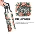 thumbnail image 4 of Flowers Mother's Day Sports Water Bottle with Straw Lid Insulated Stainless Steel Leak Proof BPA Free Thermal Mug with Handle for Gym Yoga Cycling Camping, 4 of 8