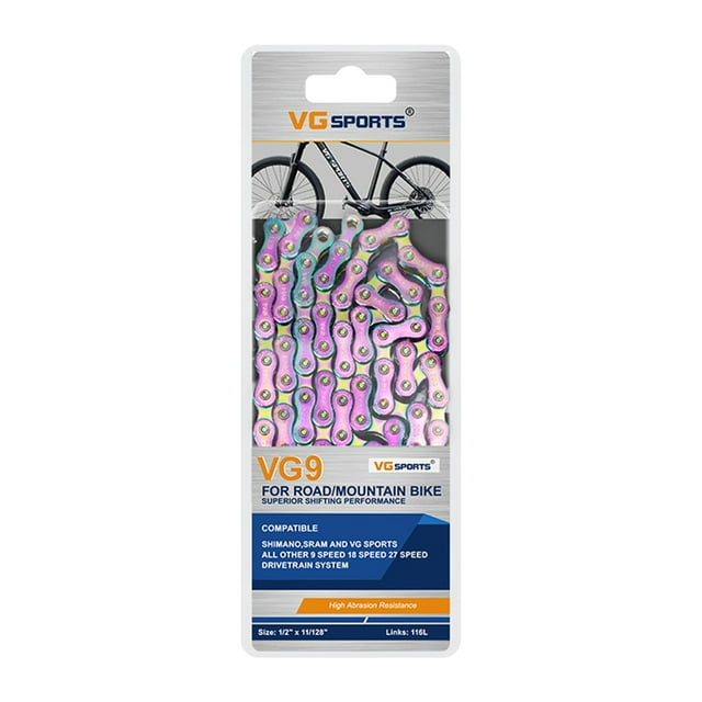 tredstone Corrosion-Resistant Bike Chains Durable Choice For Mountain And Road Bikers Wide Compatibility Colorful 9 Speed 1Set