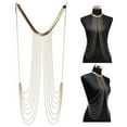 thumbnail image 2 of Multilayer Tassels Shoulder Chain Aesthetic Chest Chain Necklace Body Jewelry, 2 of 7