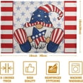 thumbnail image 4 of Gnome 4th of July Placemats Set of 4 Patriotic Stars Stripe Linen Table Mats 12x18 Inch America Memorial Day Independence Day Place Mats for Indoor Outdoor Party Dining Table, 4 of 6