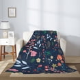 thumbnail image 2 of Sikiie Colorful Flowers Cozy Flannel Fleece Throw Blanket: Lightweight & Thick for All Seasons - Perfect for Women, Men, & Kids"80"x60", 2 of 6