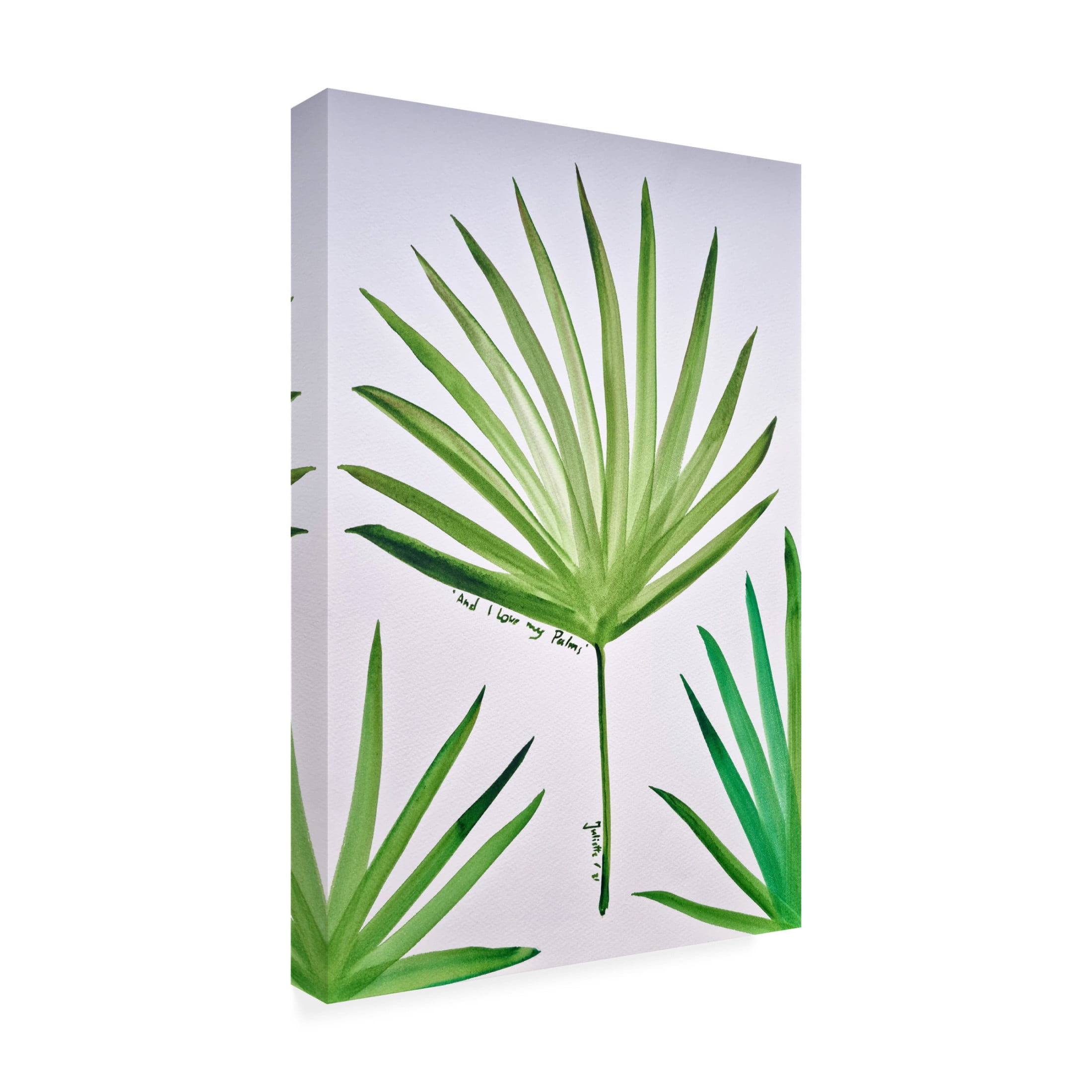 Trademark Fine Art Julija Belickien? And I love mu Palms Canvas Wall Art
