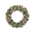 thumbnail image 2 of Bcylexb Spring Summer Wreaths for Front Door, 16 inch Artificial Fake Flower Wreath with Green Leaves Wreath for Wall Window Farmhouse Party Home Holiday Decor, 2 of 6