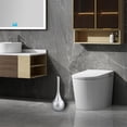 thumbnail image 3 of JKCCZLL Hideaway Toilet Brush Set, Hammered Gold | Small Bathroom Space-Saver | Anti-Splash Shield & 360° Deep Clean | Housewarming Gift for Homeowners | Rust-Proof ABS Modern Bath Accessories,Silver, 3 of 9