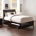 thumbnail image 1 of Portland Queen Wood Platform Bed with Footboard and Storage Drawers in Espresso, 1 of 10