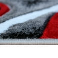 thumbnail image 7 of Flash Furniture Atlan Rectangular Contemporary Black, White, Grey, Red Area Rug, 2' x 3', 7 of 7