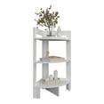 thumbnail image 4 of Depot E-Shop Akutan Side Table with 3 Shelves, 3 Legs, White, 4 of 6