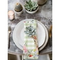 thumbnail image 2 of Sage Green Easter Cloth Napkins Set of 6 Reusable Dinner Napkins, Bunny Spring Floral Checkered Cocktail Napkin Washable Table Napkins for Wedding/Holiday Party/Baby Shower 20"x20", 2 of 7