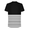 thumbnail image 4 of Jinhomg Big and Tall Casual Tees for Men Fashion Color Block Striped Print Summer Shirts Loose Fit Comfy Short Sleeve Crew Neck Basic T-Shirt Items for Men Black M, 4 of 6