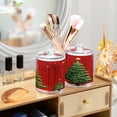 thumbnail image 6 of Iauyy 2 pack Transparent Floss Storage Container - Sealed Cotton Pad Can with PS Plastic Lid Dust-Proof for Bathroom Dressing Table,Small Christmas Tree, 6 of 7