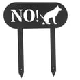 thumbnail image 1 of Letrero de metal para jardín con estaca para excrementos de perro, fácil de instalar, resistente a la intemperie, decorativo para jardín, para excrementos de perro en el césped, 1 of 7