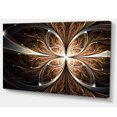 thumbnail image 2 of Fractal Flower Brown Black Digital Art - Floral Canvas Art Print, 2 of 3