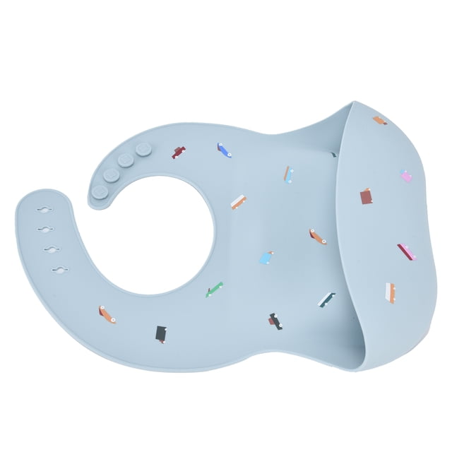 Babero para alimentación de bebés, baberos de silicona unisex para niños pequeños, recogedor de comida para bebés, baberos suaves para bebés de primera línea