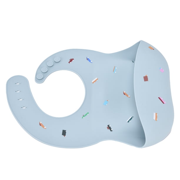 Babero para alimentación de bebés, baberos de silicona unisex para niños pequeños, recogedor de comida para bebés, baberos suaves para bebés de primera línea