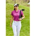 thumbnail image 7 of Pinspark Polo Shirts for Women Moisture Wicking Golf Shirt Half Zip Pullover Curved Hem Athletic Tennis Tops, 7 of 7