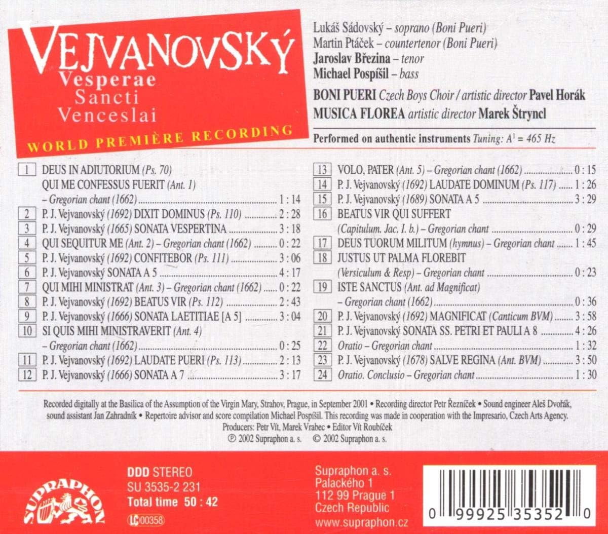 Boni Pueri - Vespers of Saint Wenceslas - Music & Performance - CD