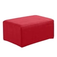 thumbnail image 1 of Almacenamiento s Jacquard Estiramiento otomano Reposapiés Sofá Vino rojo Gloria Cubierta de puf otomano, 1 of 8
