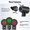 thumbnail image 4 of Negative Ionic Hair Dryer with 11,0000 RPM Brushless for Drying, Professional Blow Dryer with Nozzle, Low Noise Hairdryer for Salon Travel, 4 of 6