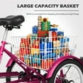 thumbnail image 2 of Lilypelle 16 inch Tricycle for Beginner Riders,Adult Tricycle 16" Wheels, 1-Speed Trike, 3 Wheels Bike with Basket, Exercise Shopping Picnic, 2 of 9
