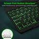 thumbnail image 4 of Teclado BT inalámbrico de 10 pulgadas Teclado BT recargable ultrafino Compatible con tres sistemas R Eccomum  Luces de colores/Negro, 4 of 7
