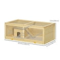 thumbnail image 3 of PawHut Wooden Hamster Cage w/ Sliding Tray for Gerbils, Natural Wood, 3 of 10