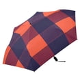 thumbnail image 3 of ALAZA Orange Checkered UPF 50+ Compact Folding Umbrella for Rain Travel Umbrella Packable, 3 of 8