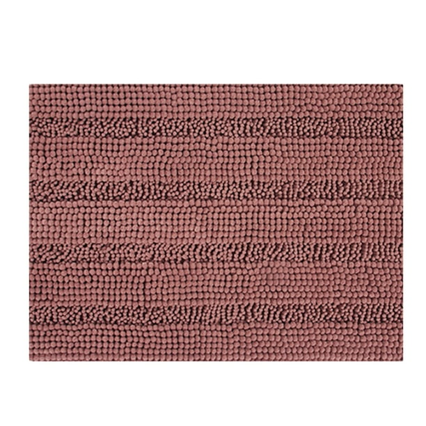 Toystoory Alfombrilla de chenilla duradera Pies cómodos y pisos limpios Alfombra de baño antideslizante Amplia aplicación púrpura claro 43 * Type2 NO2