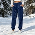 thumbnail image 6 of VBVC Women's Velvet Jogger Sweatpants , Soft Fall Winter Lounge Pants For Women , Ladies' High Waisted Trousers with Pockets, S-2XL, 6 of 9