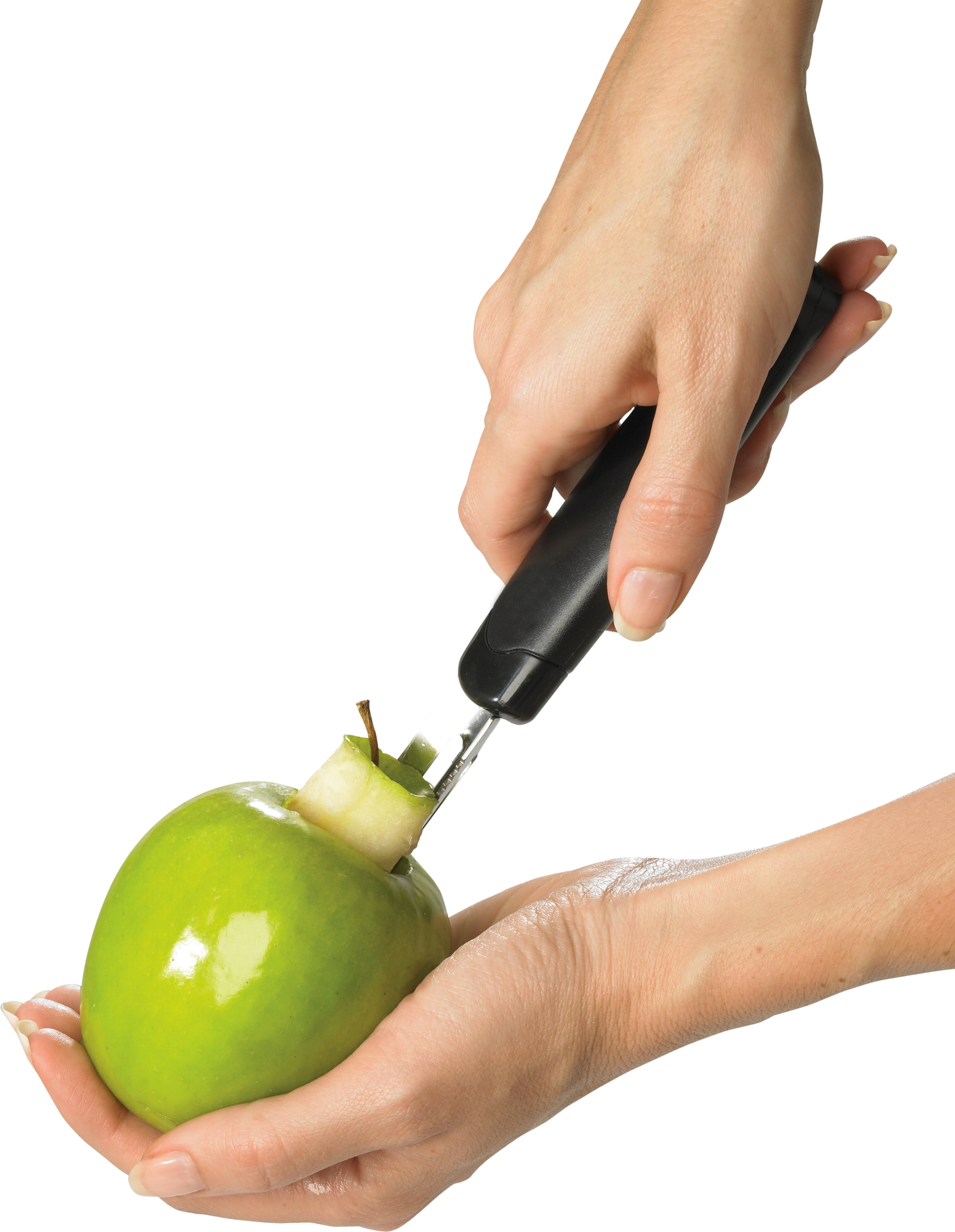 GoodCook Silver Plastic Fruit and Vegetable Stainless Steel Swivel Peeler  with Eye Remover, Black 