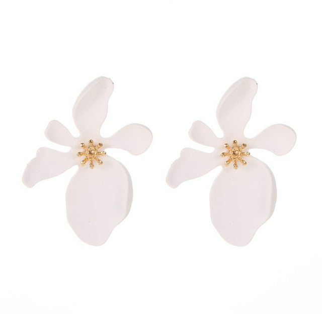 WREESH Three Dimensional Flower Earrings Sweet Girl Petal Earrings Earrings