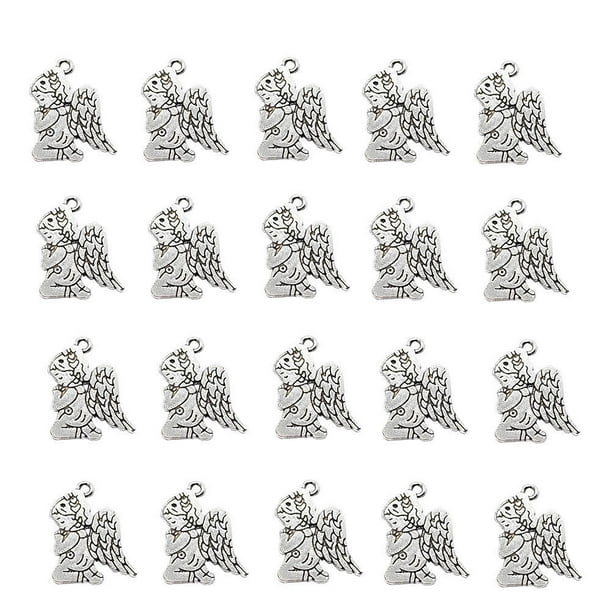 50 colgantes de ángel clásicos, bonitos colgantes para collares, preciosos suministros de joyería.