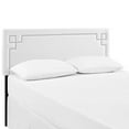 thumbnail image 2 of Modern Contemporary Urban Design Bedroom Queen Size Headboard, White, Faux Leather, 2 of 3