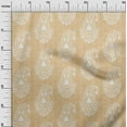 thumbnail image 3 of oneOone Cotton Poplin Twill Light Beige Fabric Asian Paisley Sewing Material Print Fabric By The Yard 56 Inch Wide, 3 of 5