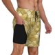 thumbnail image 2 of Balery Mermaid Fish Scale Bañador para hombre, shorts de playa de secado rápido con entrepierna y forro de compresión-Large, 2 of 6