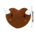 thumbnail image 3 of Lilgiuy Heart Shape Plush Pillow Heart Stuffed Plush Pillow 13.78 Inch Cute Heart Stuffed Cushion Toy Throw Pillow Gift for Valentine's Day Wedding Lovers Festival (Brown), 3 of 6