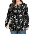 thumbnail image 6 of KOITHOT Womens Plus Size Tops Tunic Long Sleeve Crew Neck Shirts Casual Soft Blouse 1X-5X, 6 of 6