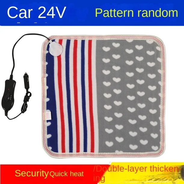 Manta eléctrica con calefacción para coche, calentador más grueso de 12/24V, mantas de viaje para RV y SUV, Invierno
