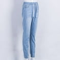 thumbnail image 4 of AMERTEER Women‘ s Mid Rise Skinny Jeans Drawstring Elastic Waist Denim Pants, 4 of 4